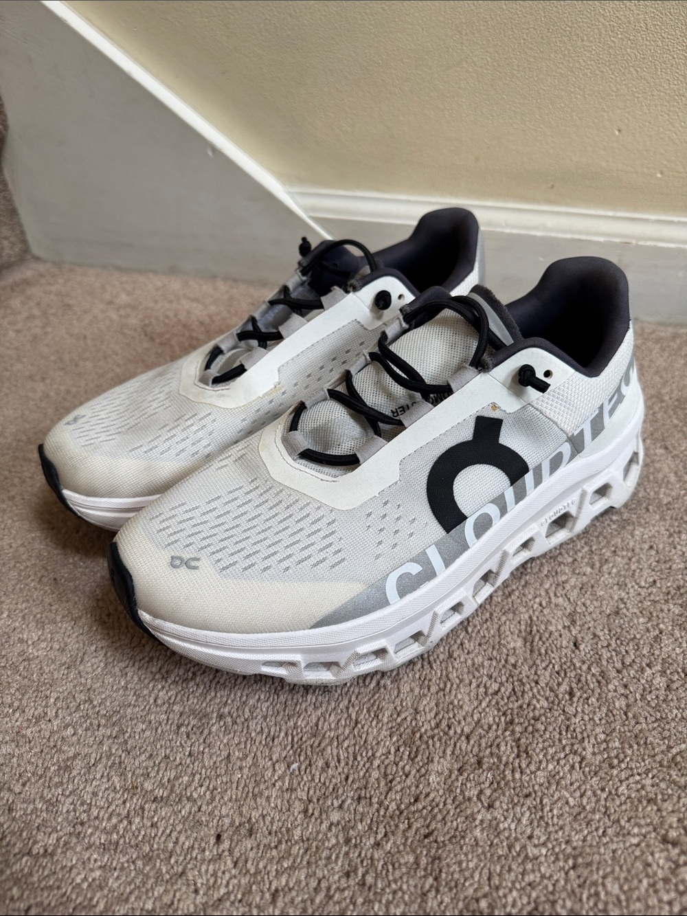 On Cloudmonster 2 Men’s Running Shoes – White/Gray